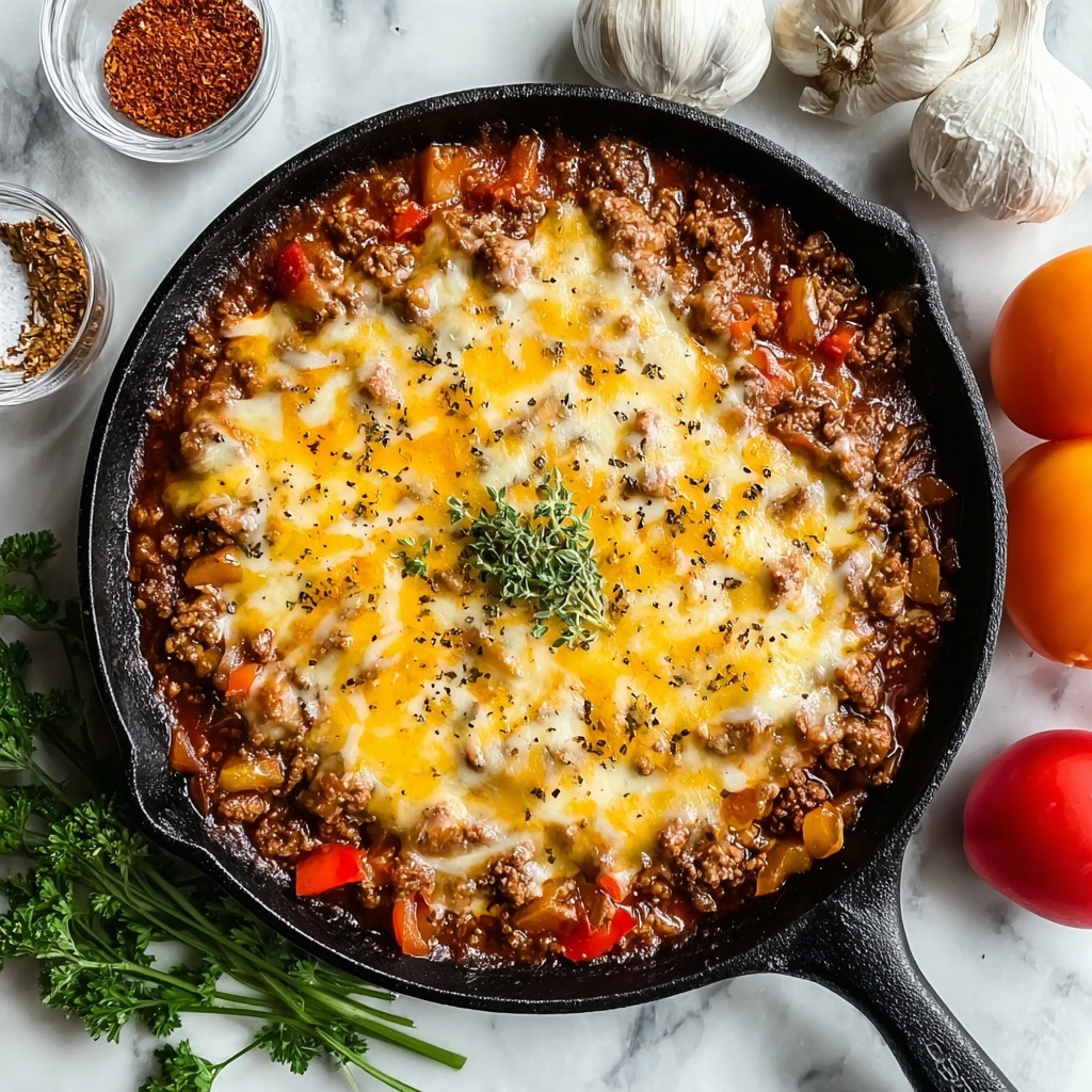Carnivore Skillet Cheeseburger Casserole Recipe - Recipe Image