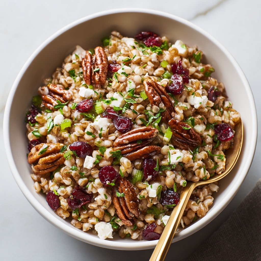 Farro Salad with Cranberries and Pecans Recipe - Recipe Image