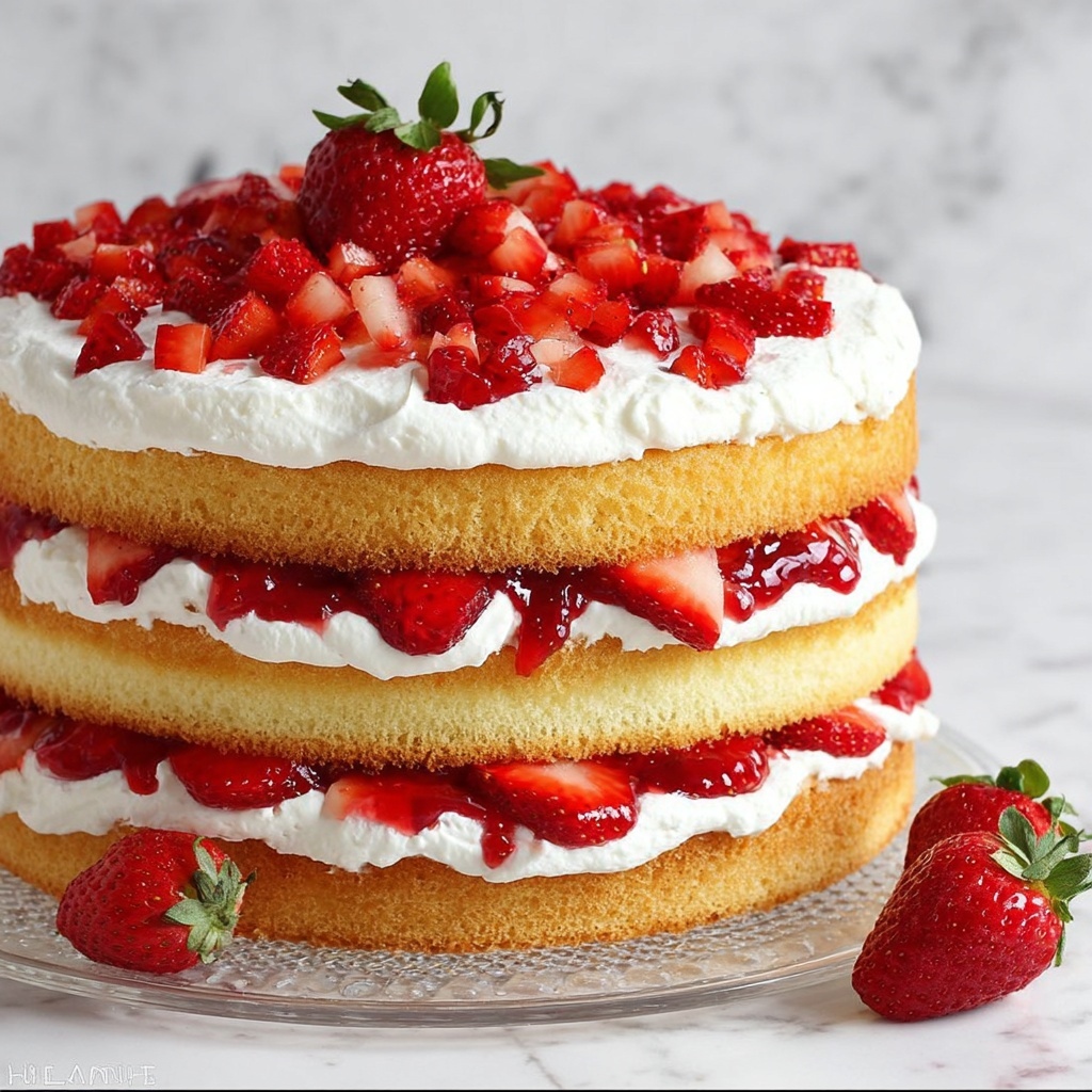 Strawberry Shortcake Cake Recipe - Recipe Image