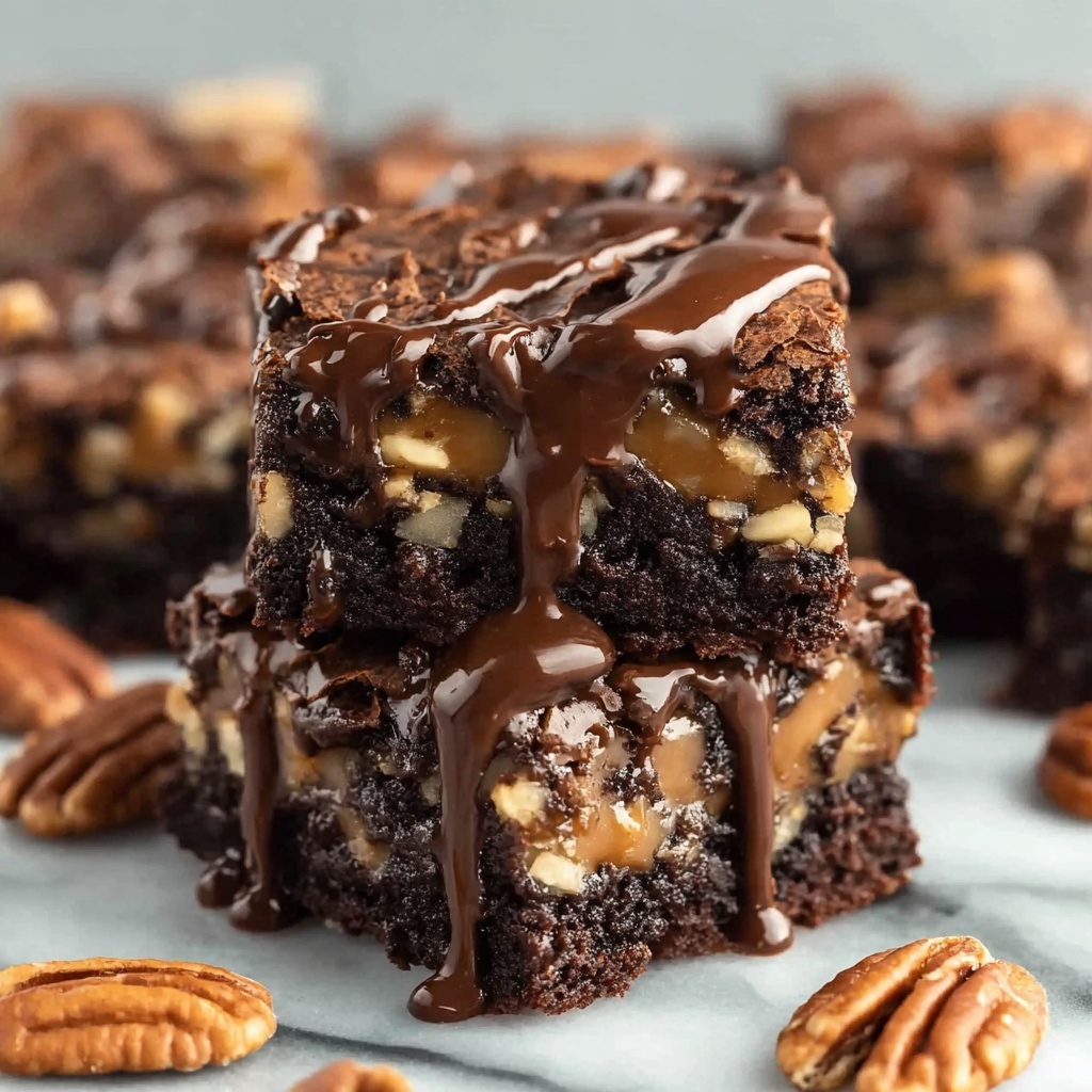 Turtles Brownies Recipe - Recipe Image