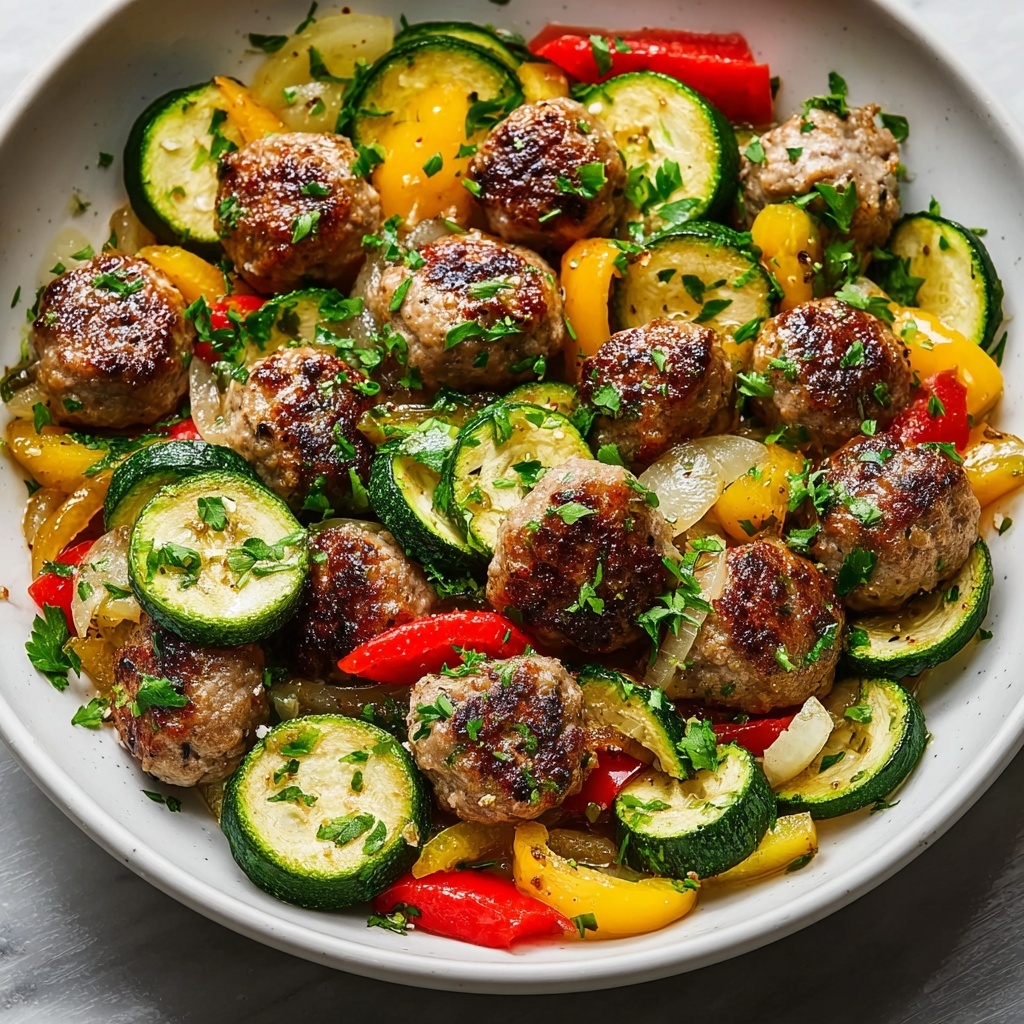 Skillet Sausage and Zucchini Recipe - Recipe Image