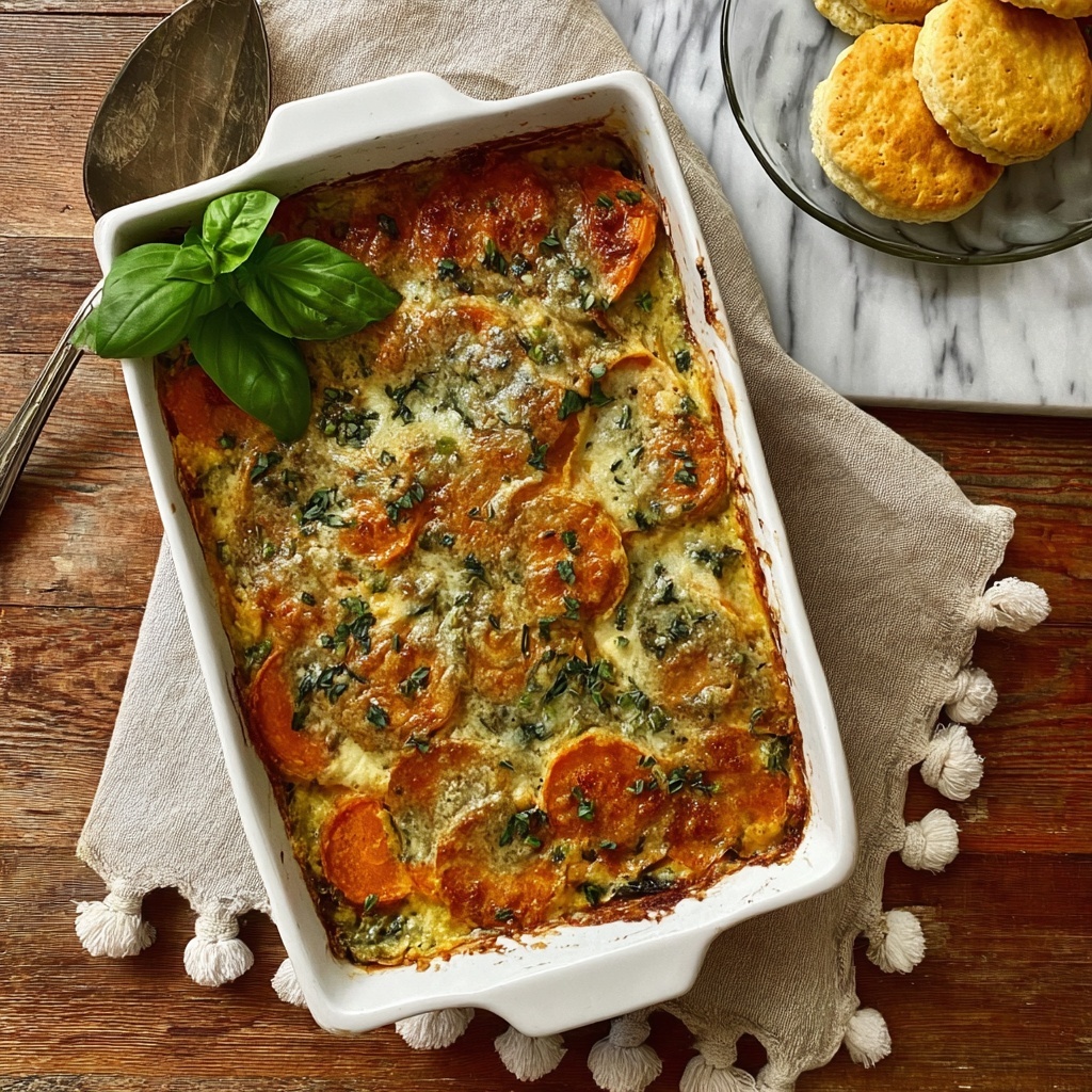 Cheesy Prosciutto Breakfast Casserole Recipe - Recipe Image