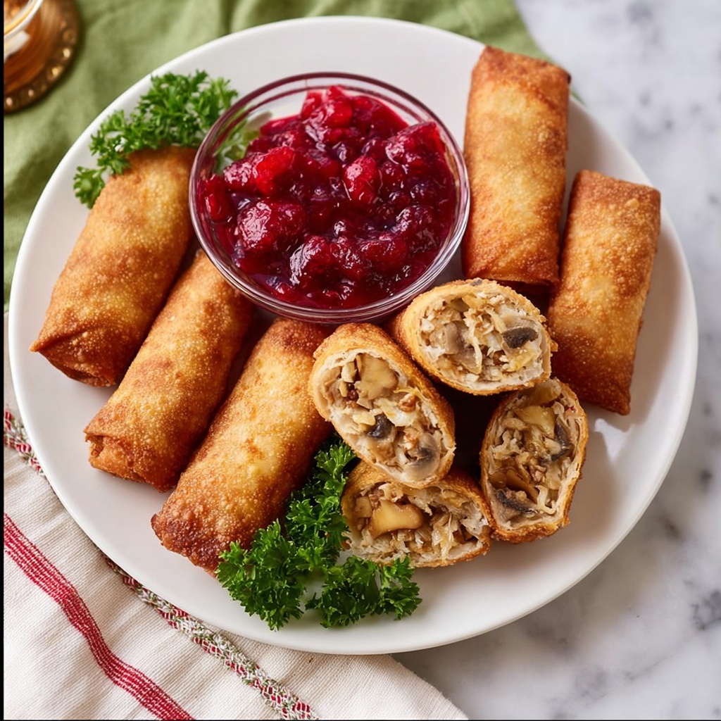 Easy Leftover Turkey Egg Rolls Recipe - Recipe Image