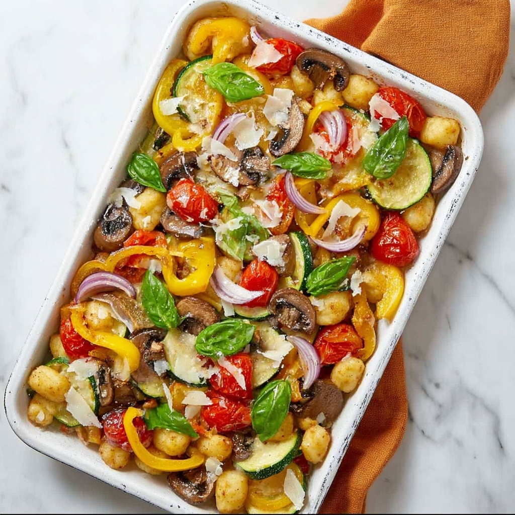 Sheet Pan Gnocchi with Roasted Vegetables and Basil Recipe - Recipe Image