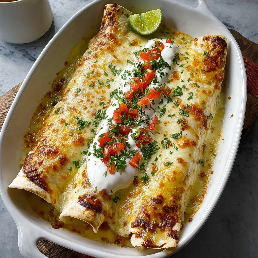 Chicken Enchiladas with Sour Cream White Sauce Recipe - Recipe Image