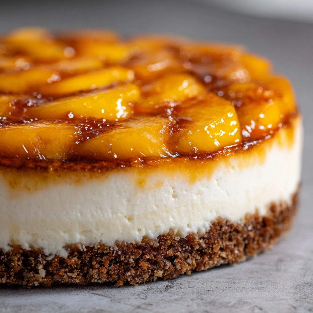 Southern Peach Cobbler Cheesecake Recipe - Recipe Image