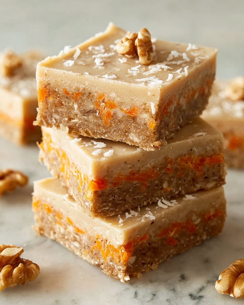 Healthy No-Bake Carrot Cake Breakfast Bars Recipe - Recipe Image