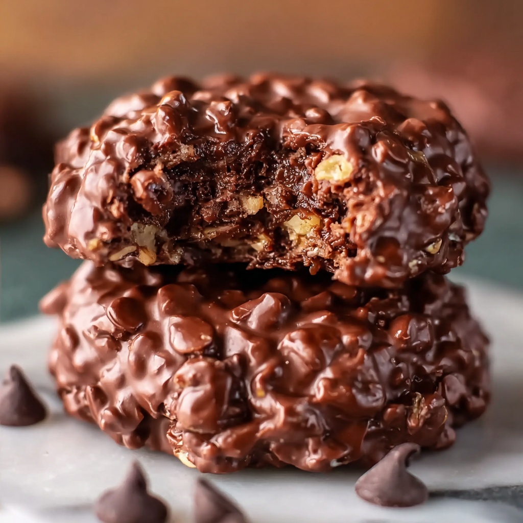 No-Bake Chocolate Peanut Butter Cookies Recipe - Recipe Image