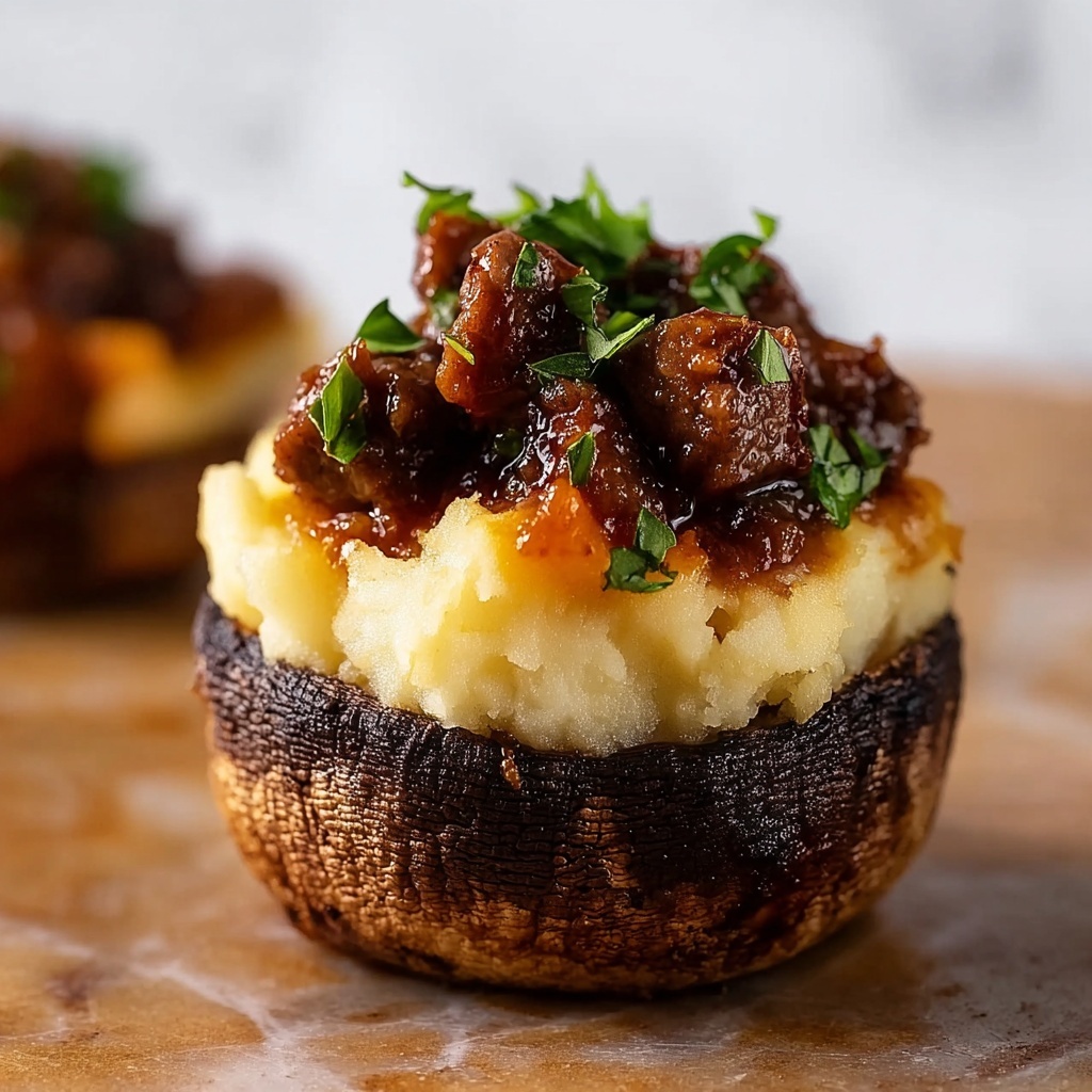 Deep-Fried Mashed Potato Cups Filled with BBQ Beef and Cheese Recipe - Recipe Image