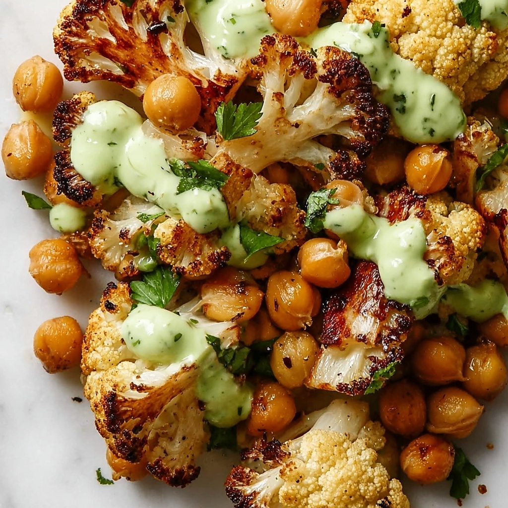 Roasted Cauliflower and Chickpeas with Herby Tahini Sauce Recipe - Recipe Image