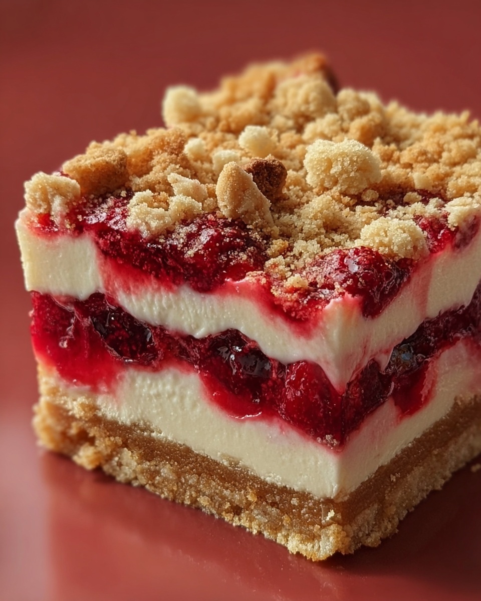 Heavenly Raspberry Cheesecake Bars Recipe - Recipe Image