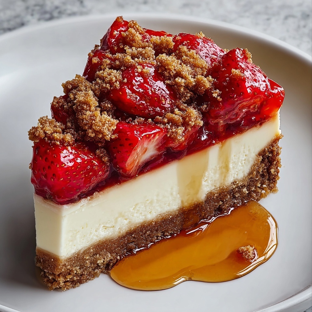Strawberry Crumble Cheesecake Recipe - Recipe Image