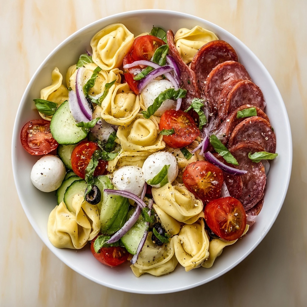 Italian Tortellini Pasta Salad Recipe - Recipe Image