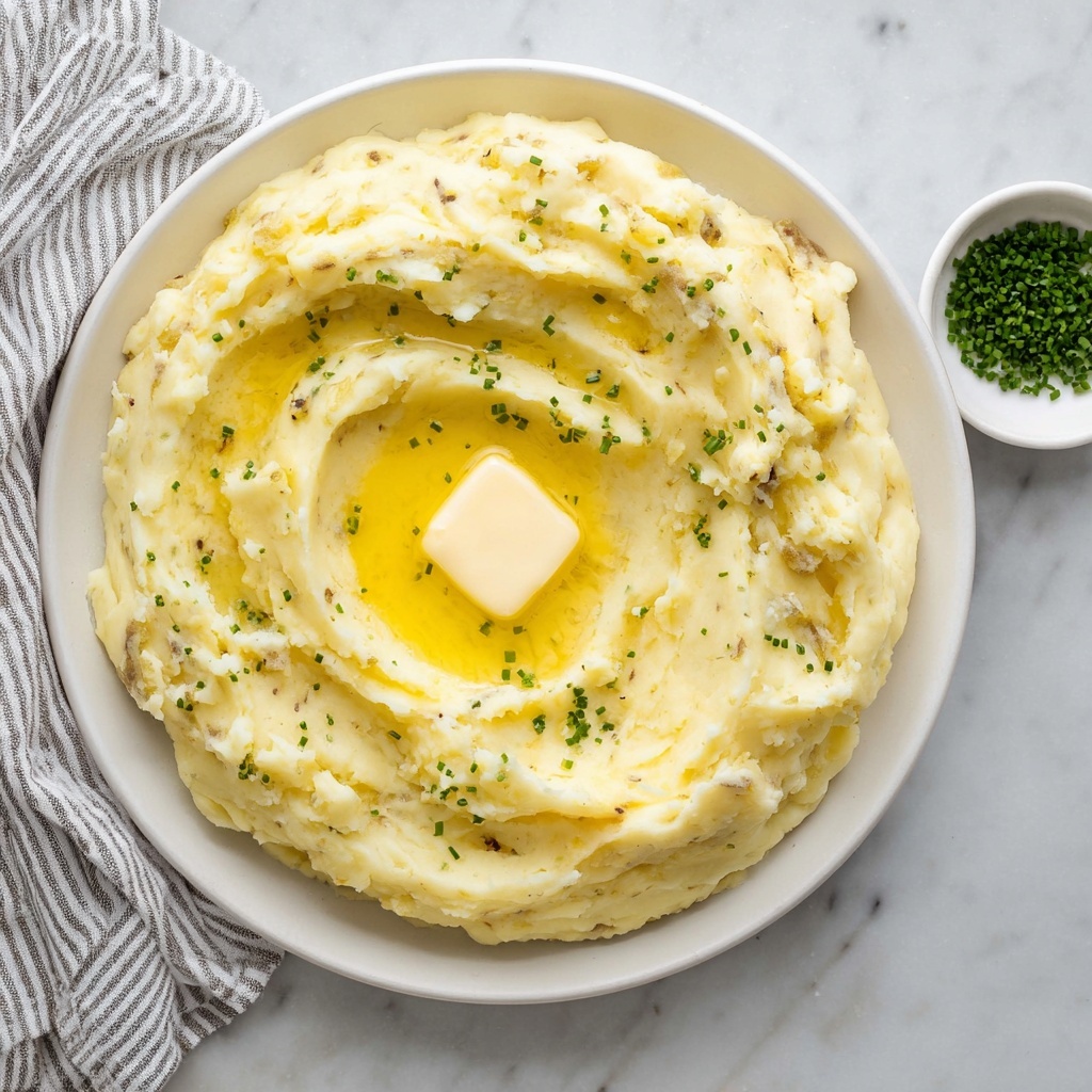 Roasted Garlic Mashed Potatoes with Fresh Thyme and Chives Recipe - Recipe Image