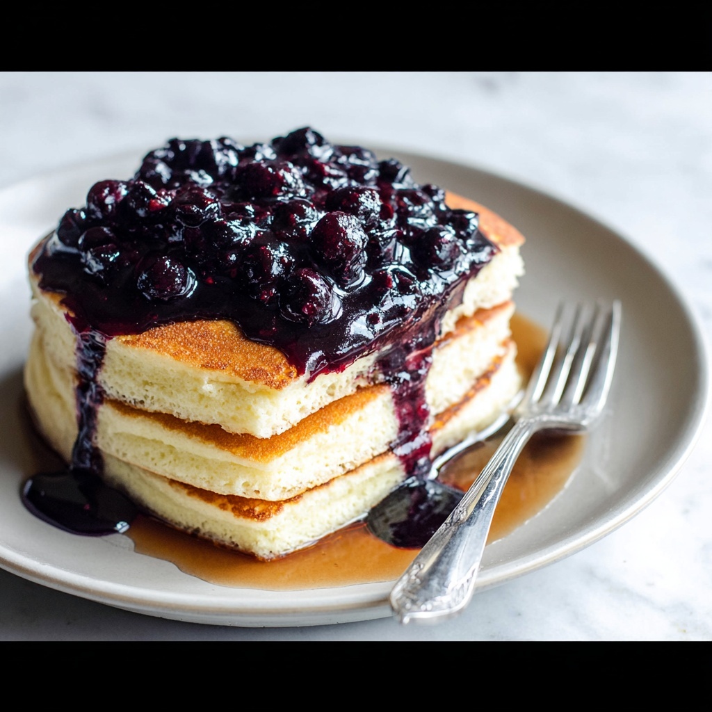 Almond Milk Pancakes with Honey and Optional Blueberry Topping Recipe - Recipe Image