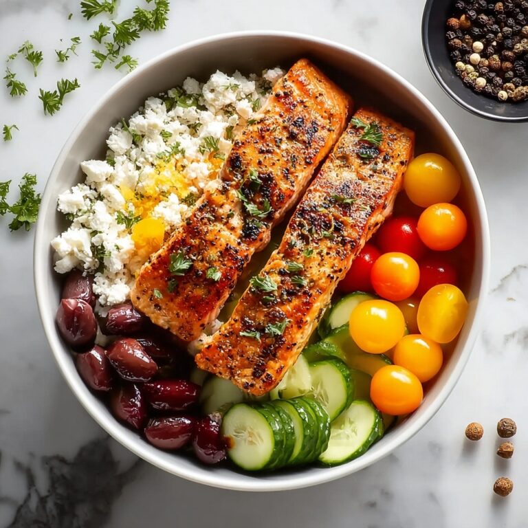 Healthy Mediterranean Salmon Bowl for Fall Recipe