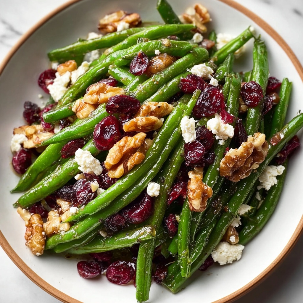 Holiday Green Bean Salad with Feta, Cranberries & Walnuts Recipe - Recipe Image