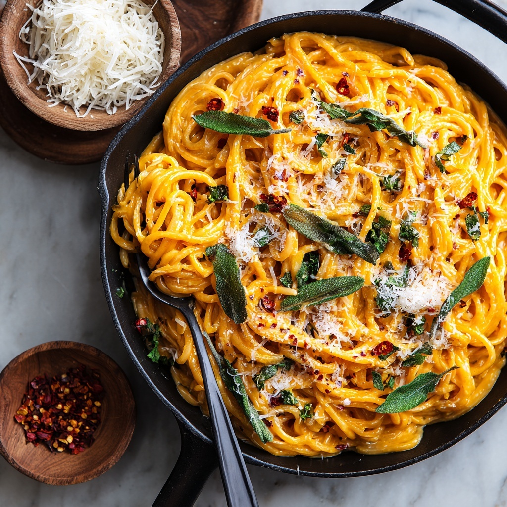 Pumpkin Alfredo Pasta – Creamy Fall Comfort Recipe - Recipe Image