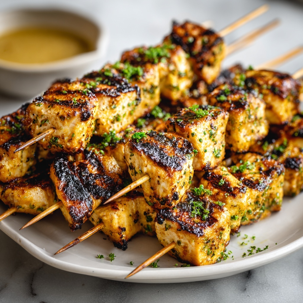 Grilled Chicken & Mustard Skewers Recipe - Recipe Image