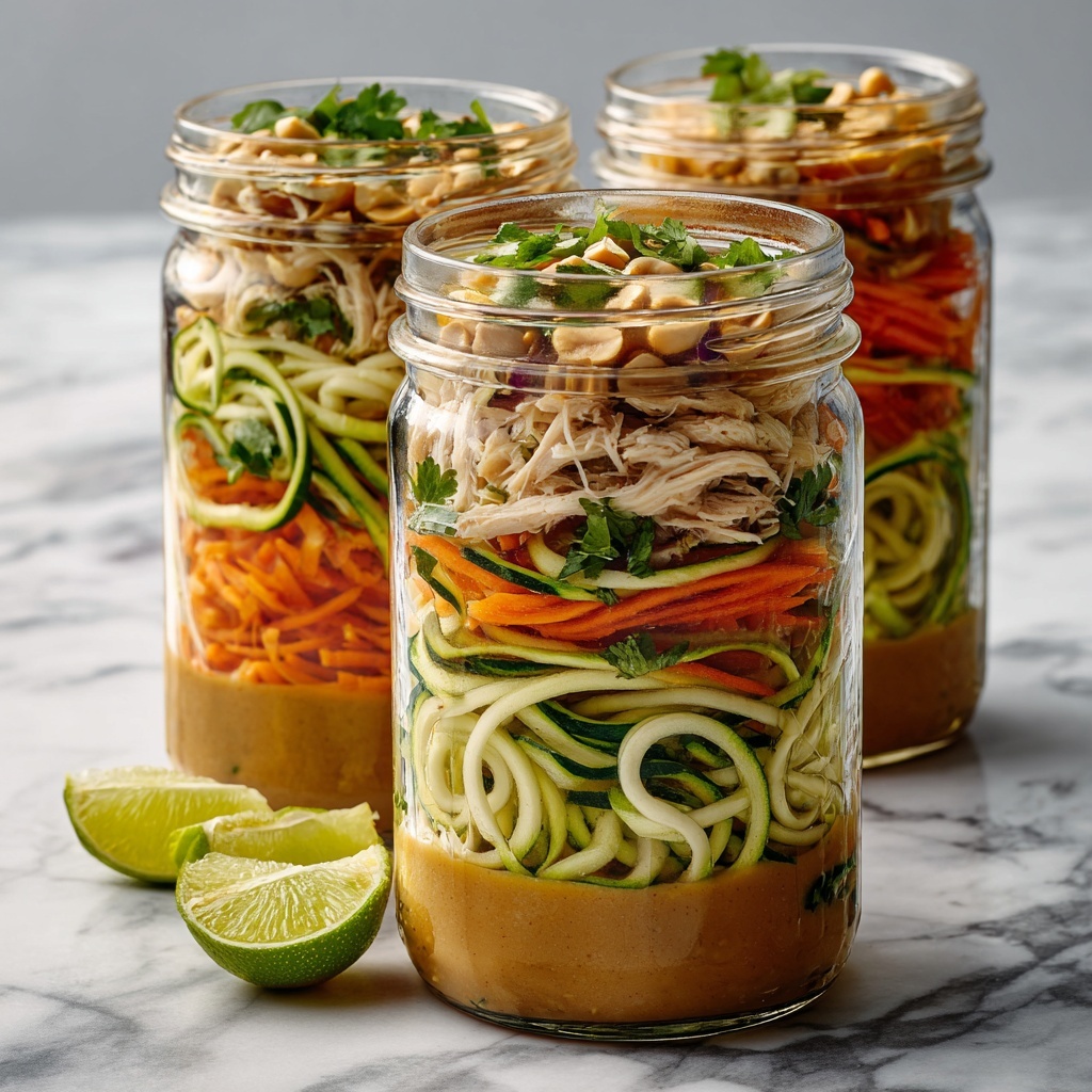 Thai Peanut Chicken Noodle Jars Recipe - Recipe Image