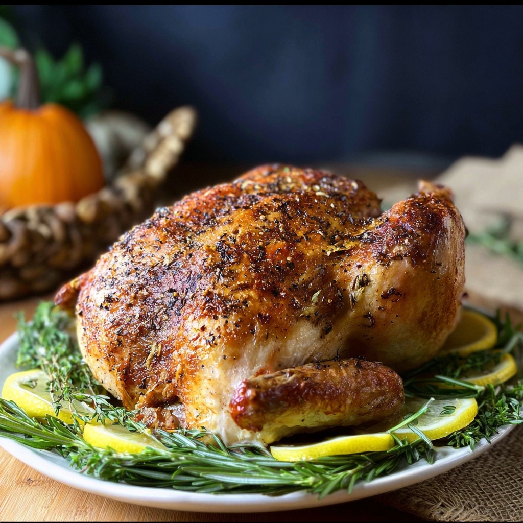 Dry Brined and Fried Turkey without Oil Recipe - Recipe Image