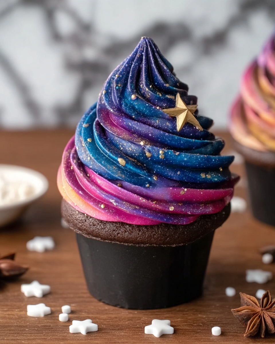 Milky Way Galaxy Cupcakes Recipe - Recipe Image