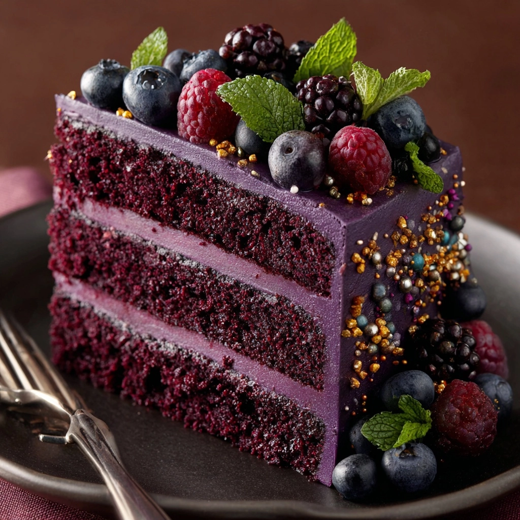 Purple Velvet Cake Recipe - Recipe Image
