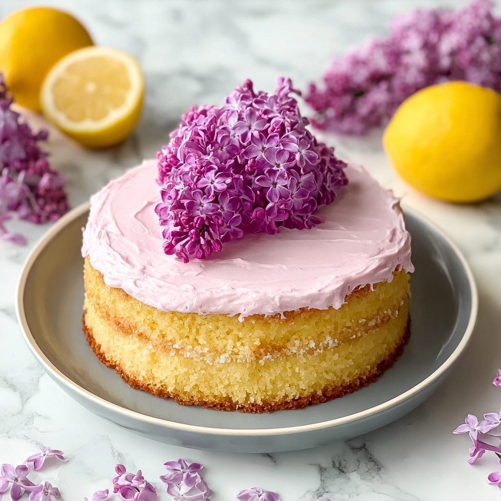 Vegan Lemon Lilac Cake Recipe - Recipe Image