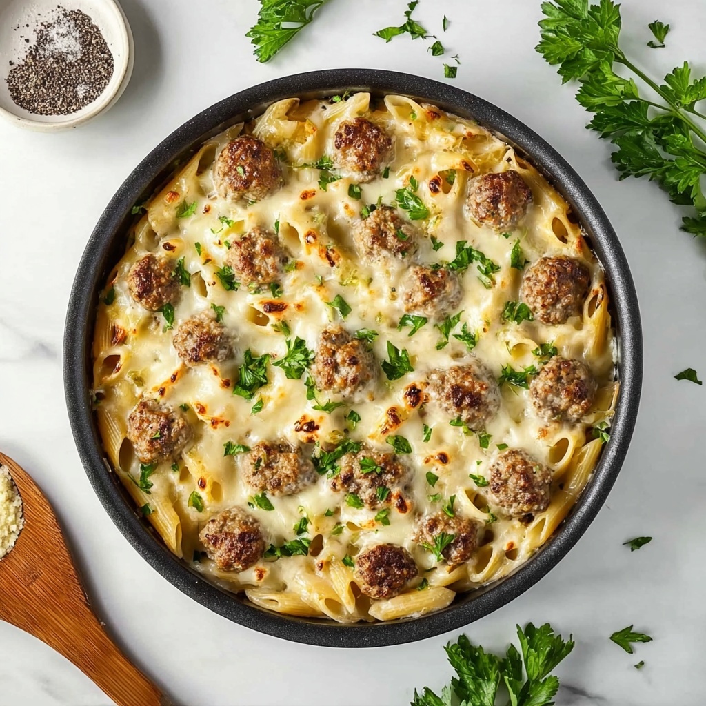 Swedish Meatball Pasta Bake Recipe - Recipe Image