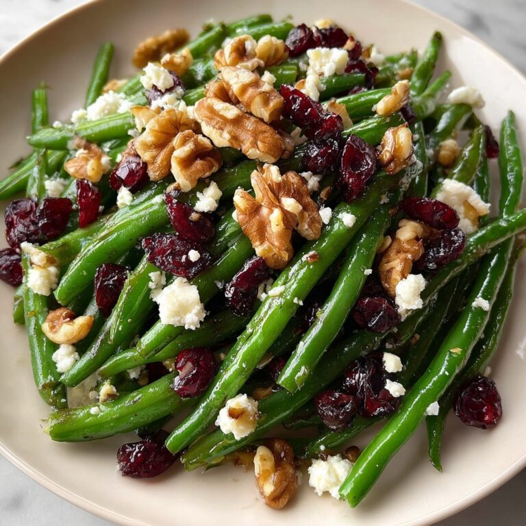 Holiday Green Bean Salad with Feta, Cranberries & Walnuts Recipe