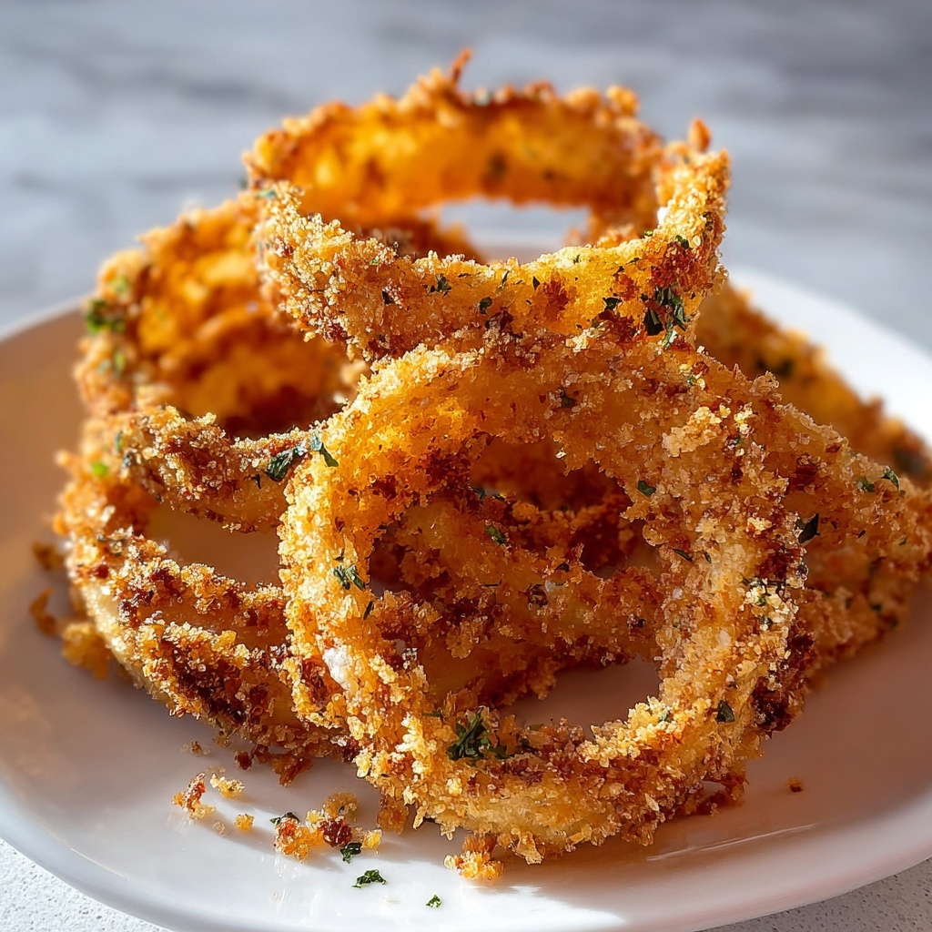 Crispy Parmesan Onion Ring Chips Recipe - Recipe Image