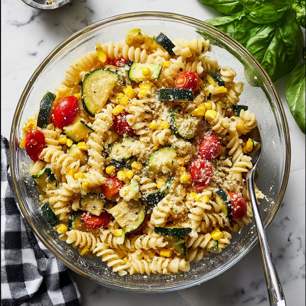 Pesto Pasta Salad with Roasted Vegetables Recipe - Recipe Image