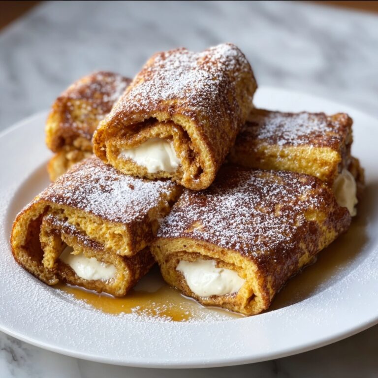 Pumpkin French Toast Roll-Ups Recipe