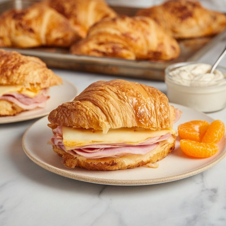 Baked Ham and Cheese Croissants Recipe