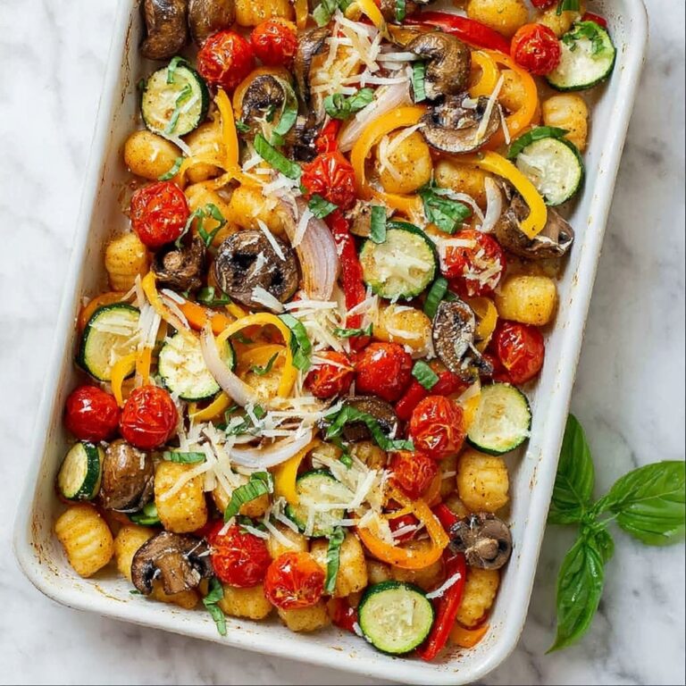 Sheet Pan Gnocchi with Roasted Vegetables and Basil Recipe