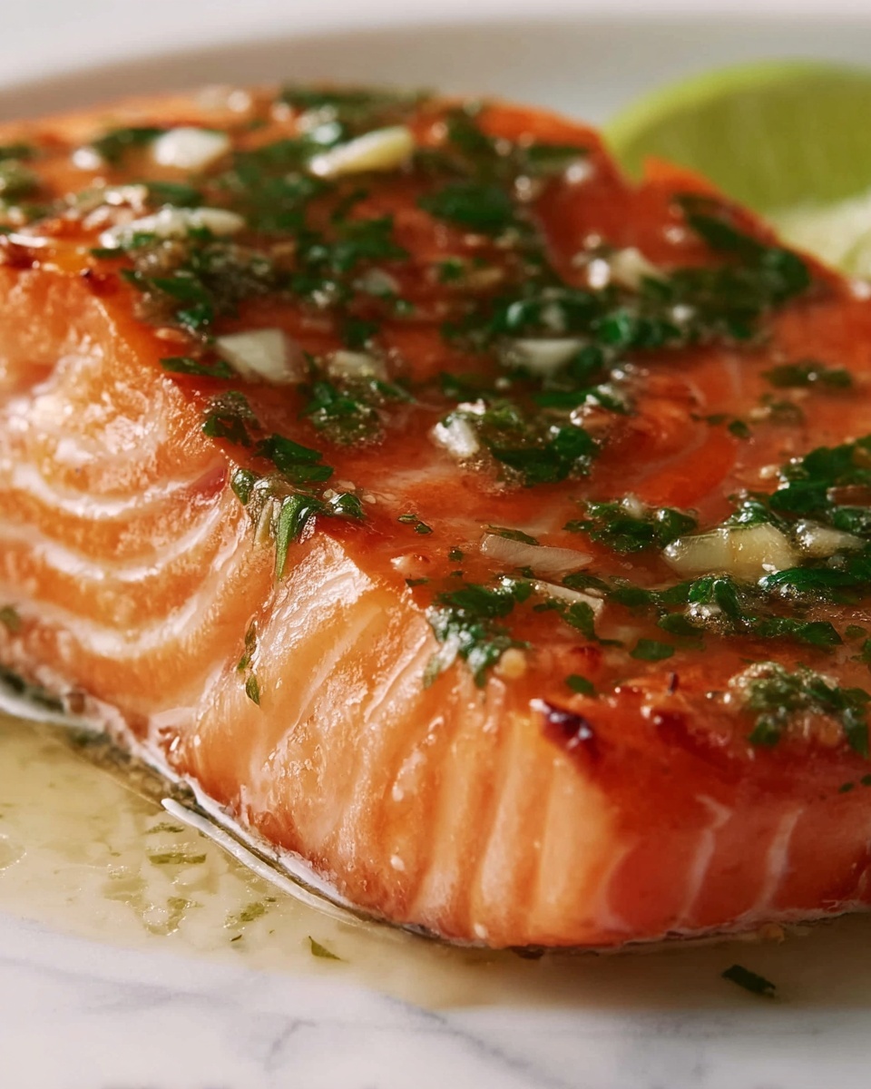 Cilantro Lime Honey Garlic Baked Salmon in Foil Recipe - Recipe Image