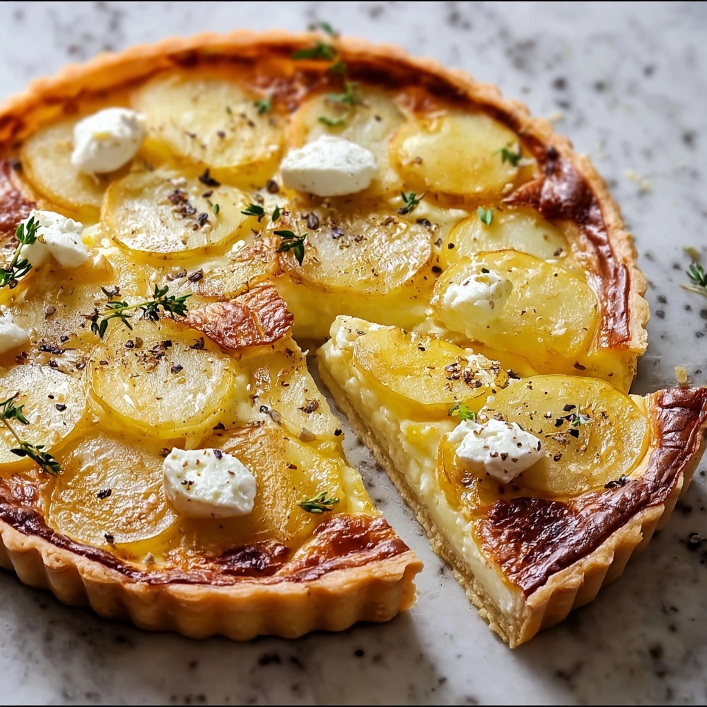 Potato, Goat Cheese, and Artichoke Quiche Recipe - Recipe Image