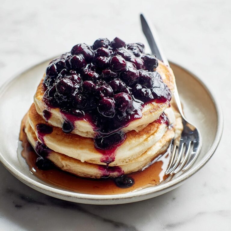 Almond Milk Pancakes with Honey and Optional Blueberry Topping Recipe