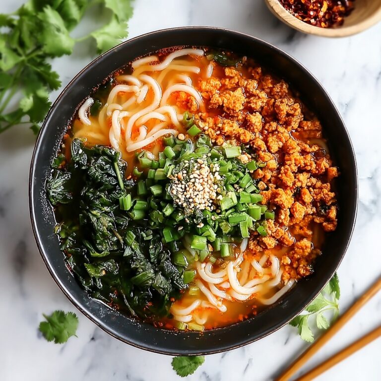 Peanut Gochujang Ramen Noodle Soup Recipe