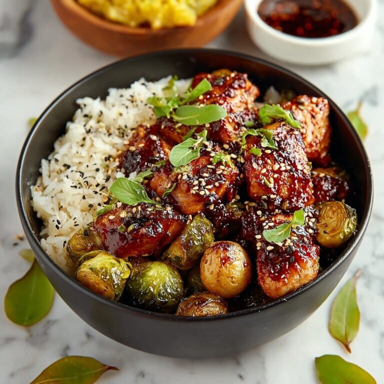 Teriyaki Chicken Bowls with Crispy Brussels Recipe