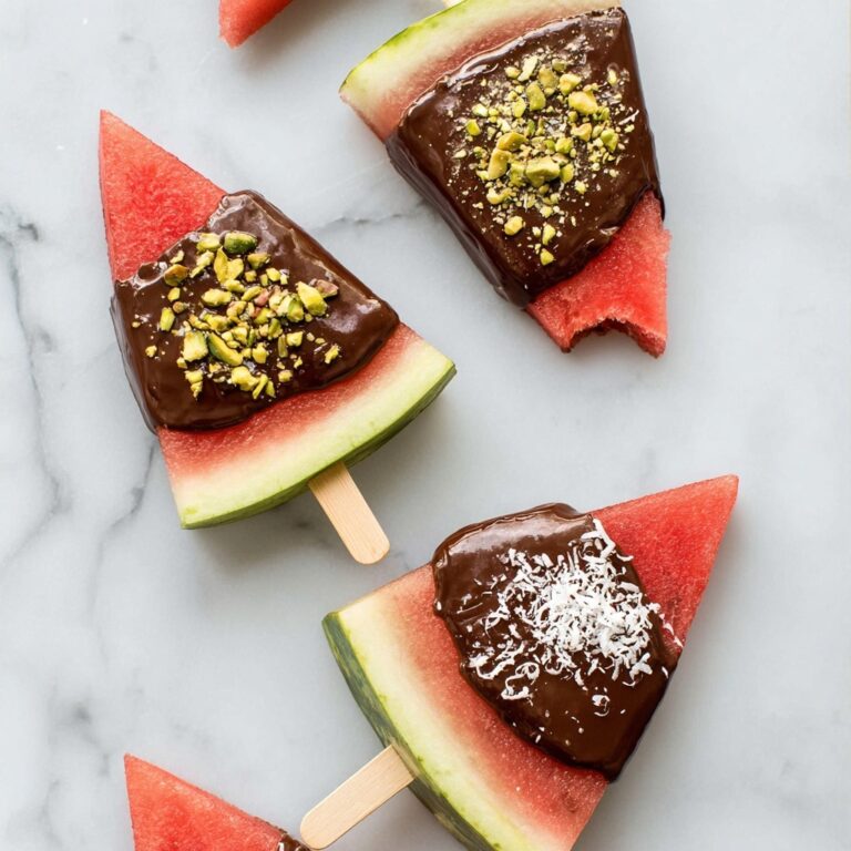 Dark Chocolate Dipped Watermelon Recipe
