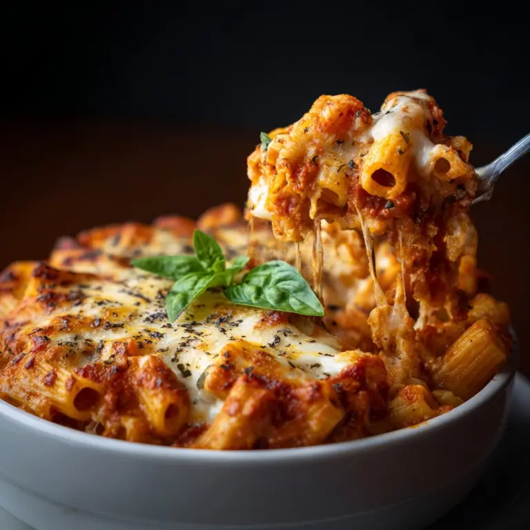 Three Cheese Baked Ziti Recipe