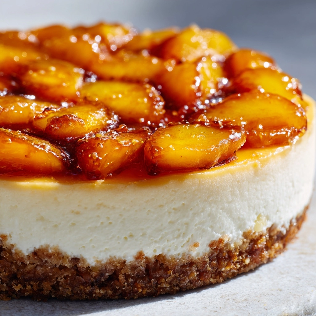 Southern Peach Cobbler Cheesecake Recipe - Recipe Image