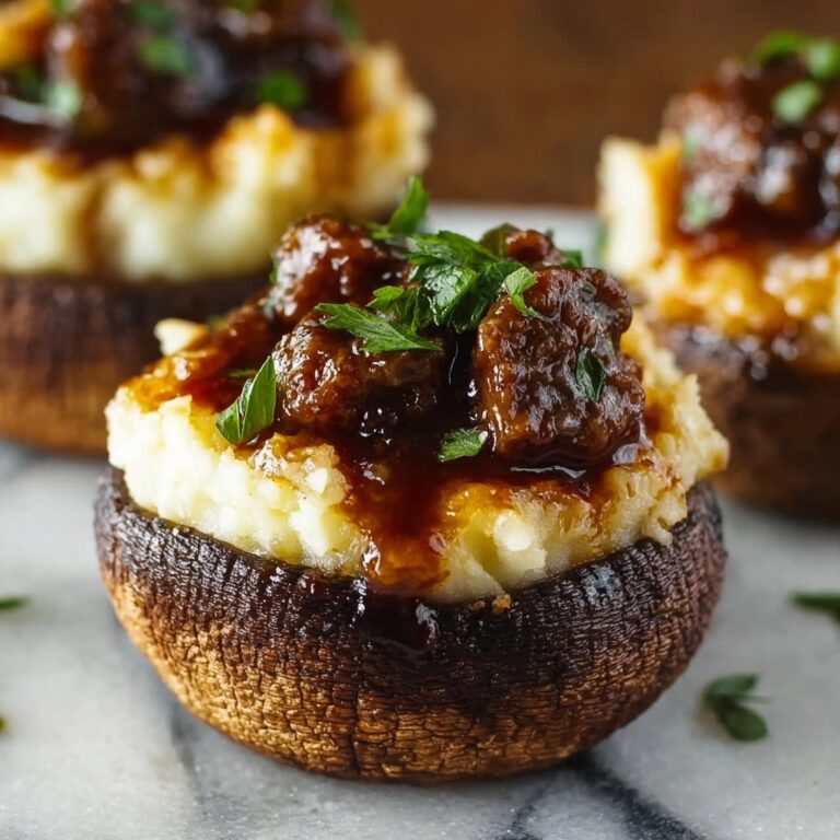 Deep-Fried Mashed Potato Cups Filled with BBQ Beef and Cheese Recipe