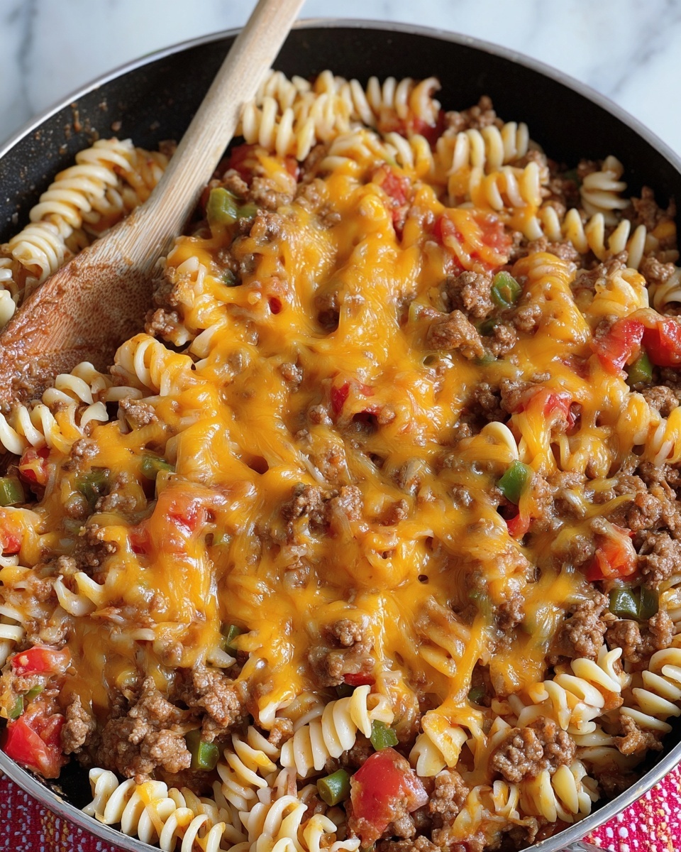 One-Pot Cheesy Taco Pasta Recipe - Recipe Image