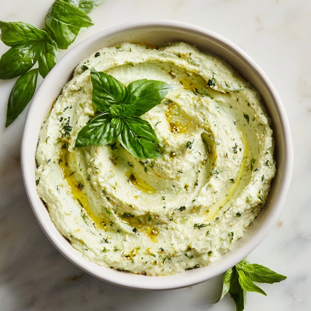 Lemon Basil Hummus Recipe - Recipe Image