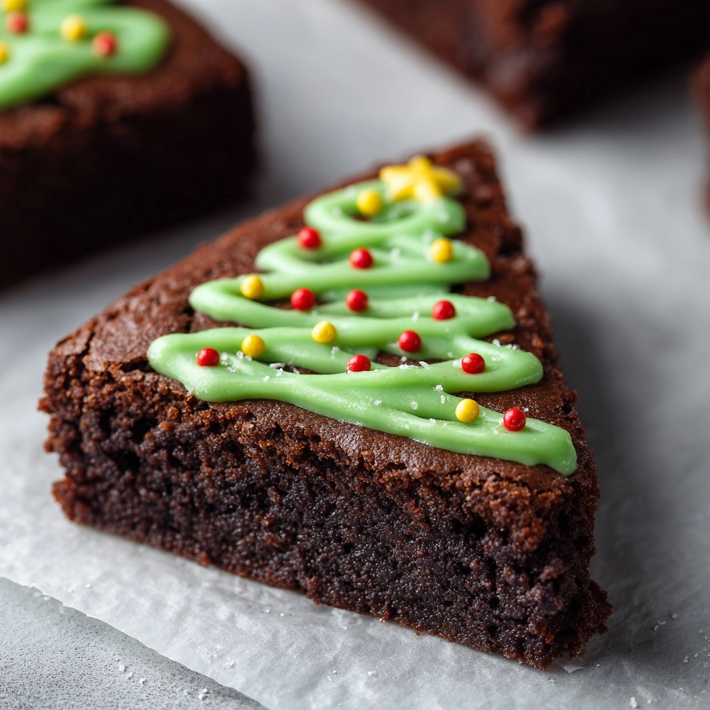 Christmas Tree Brownies Recipe - Recipe Image