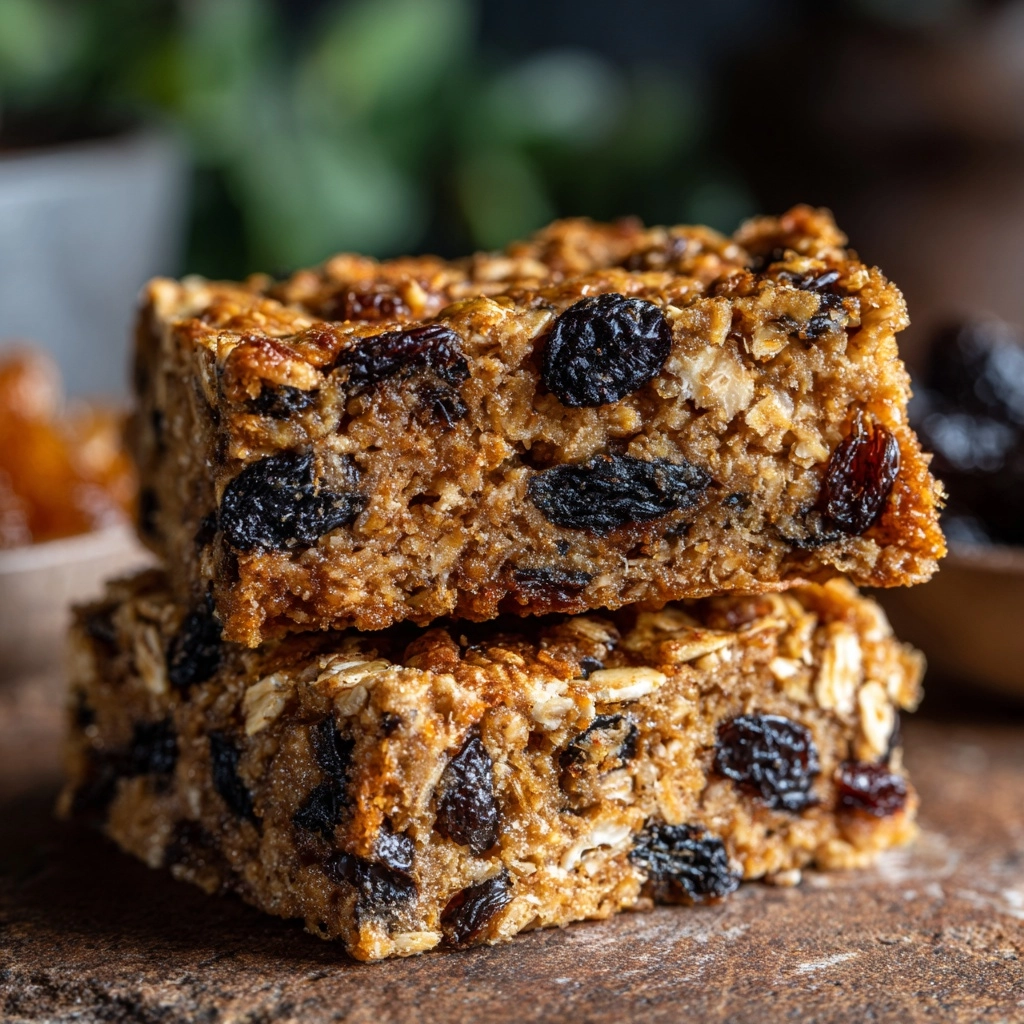 Oatmeal Raisin Cookie Bars Recipe - Recipe Image