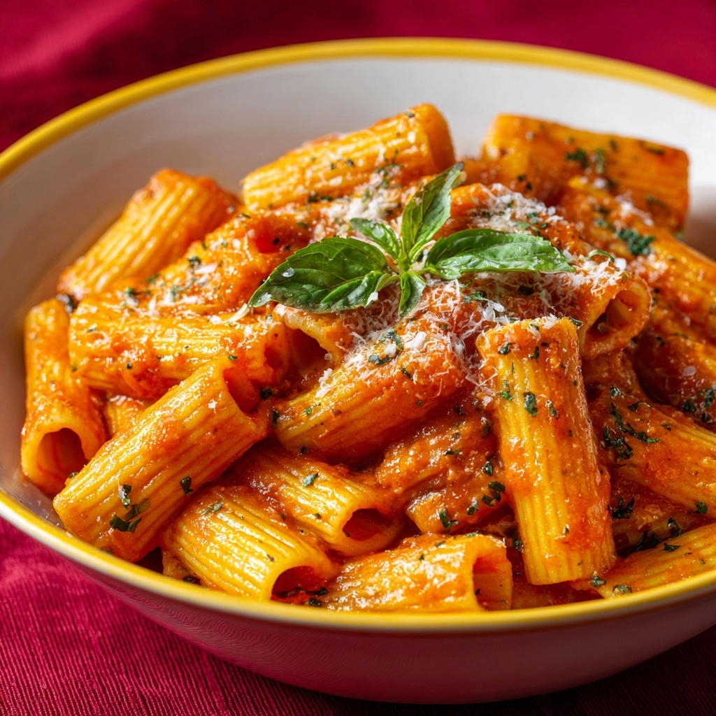 Spicy Basil Rigatoni Recipe - Recipe Image