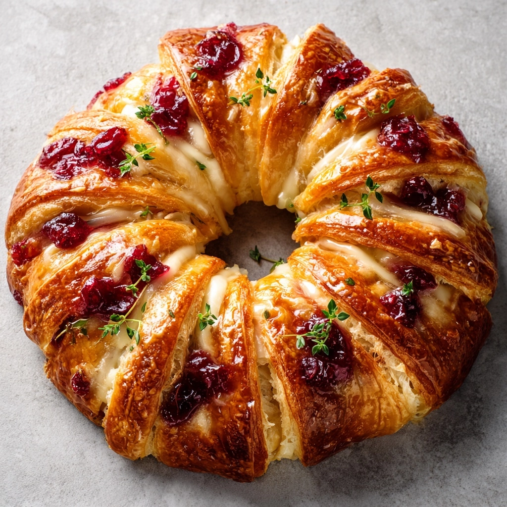 Savory Turkey and Cranberry Crescent Ring Recipe - Recipe Image